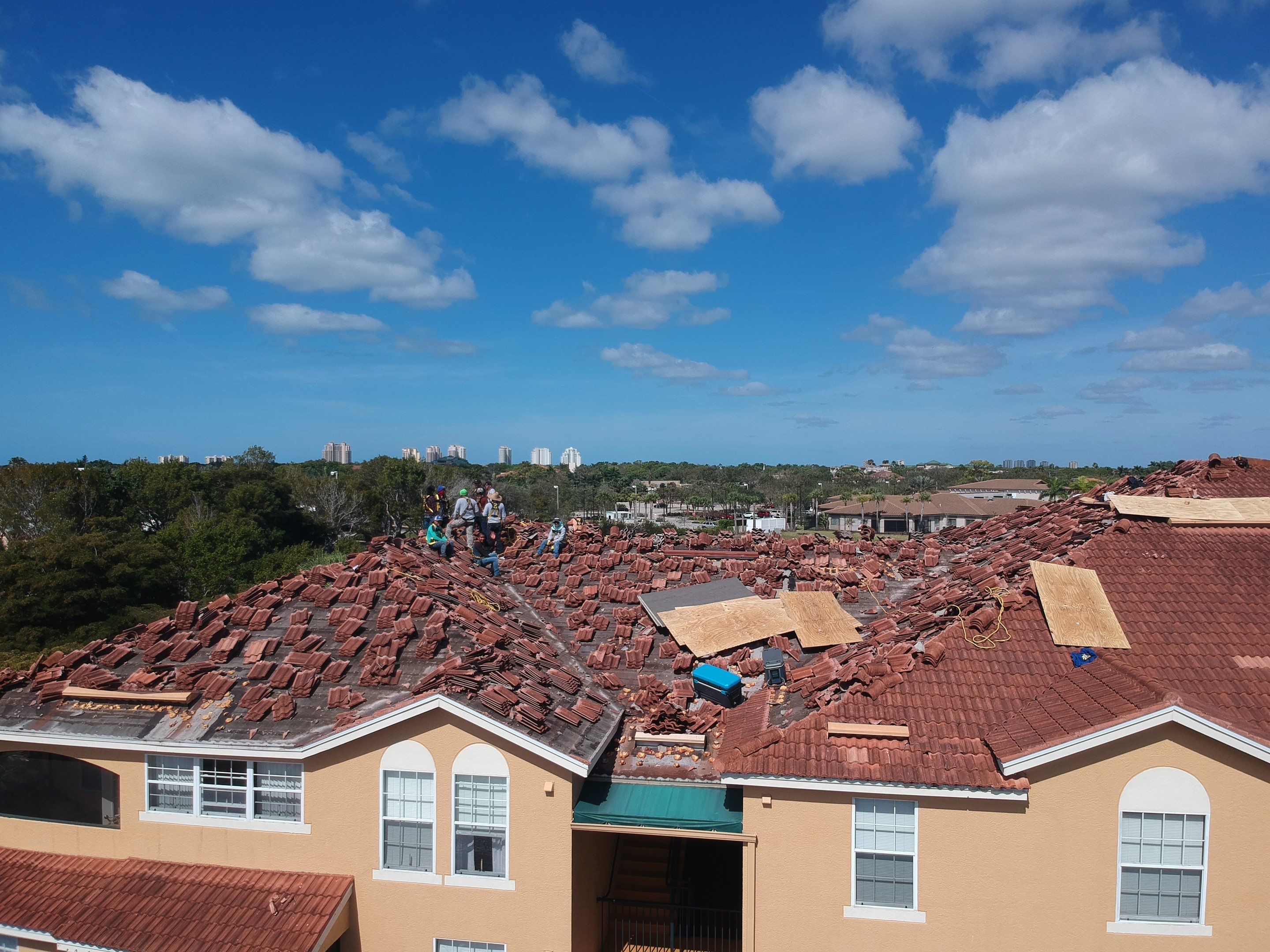 The Sanctuary completed tile roofing view